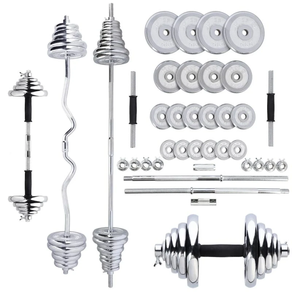 HMS Činkový set v kufru STC55 55 kg chrom · záber 1