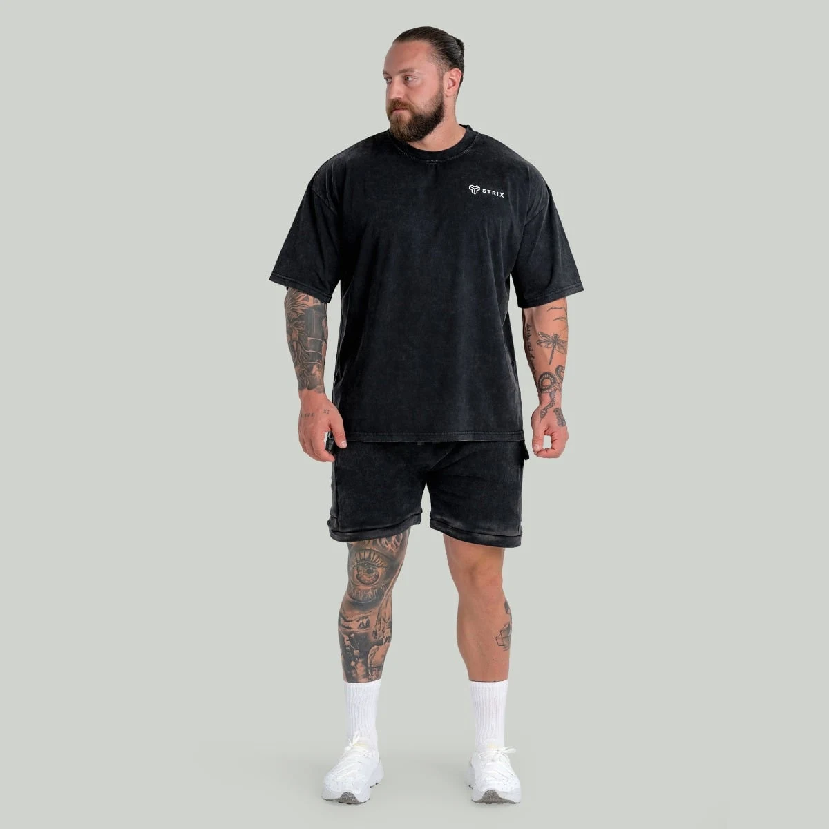 STRIX Oversized Tee Washed Black - Velikost: S | Barva: Čierna | Hmotnost: 0,23 kg | Balení: 95 · záber 5