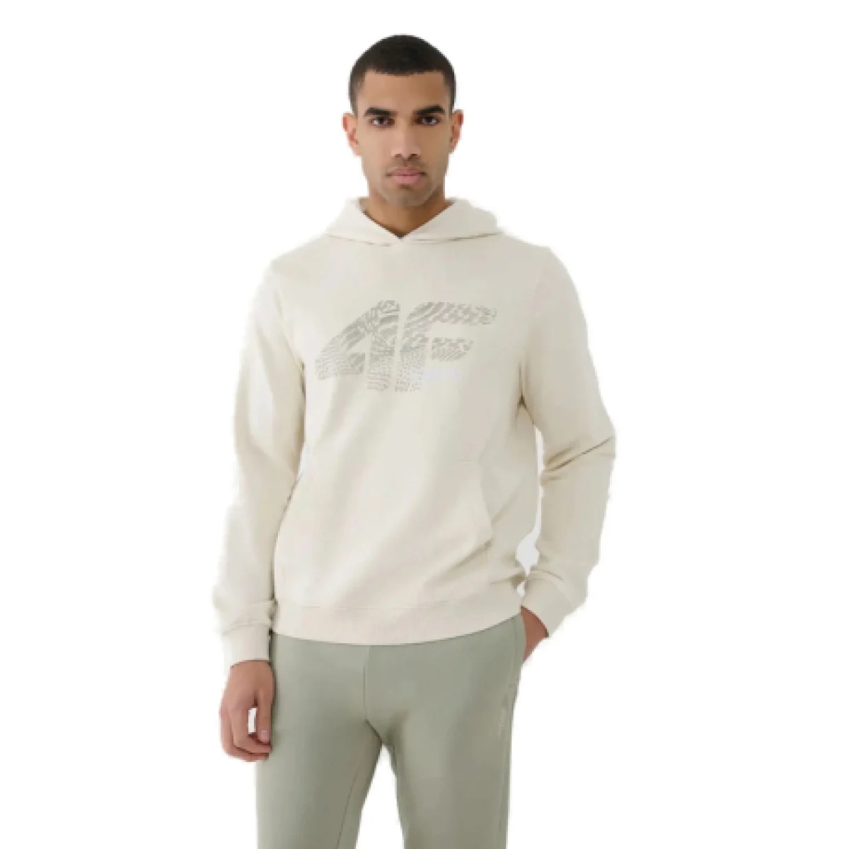 Pánská mikina s kapucí 4F SWEATSHIRT M1585-12S-CREME · záber 1