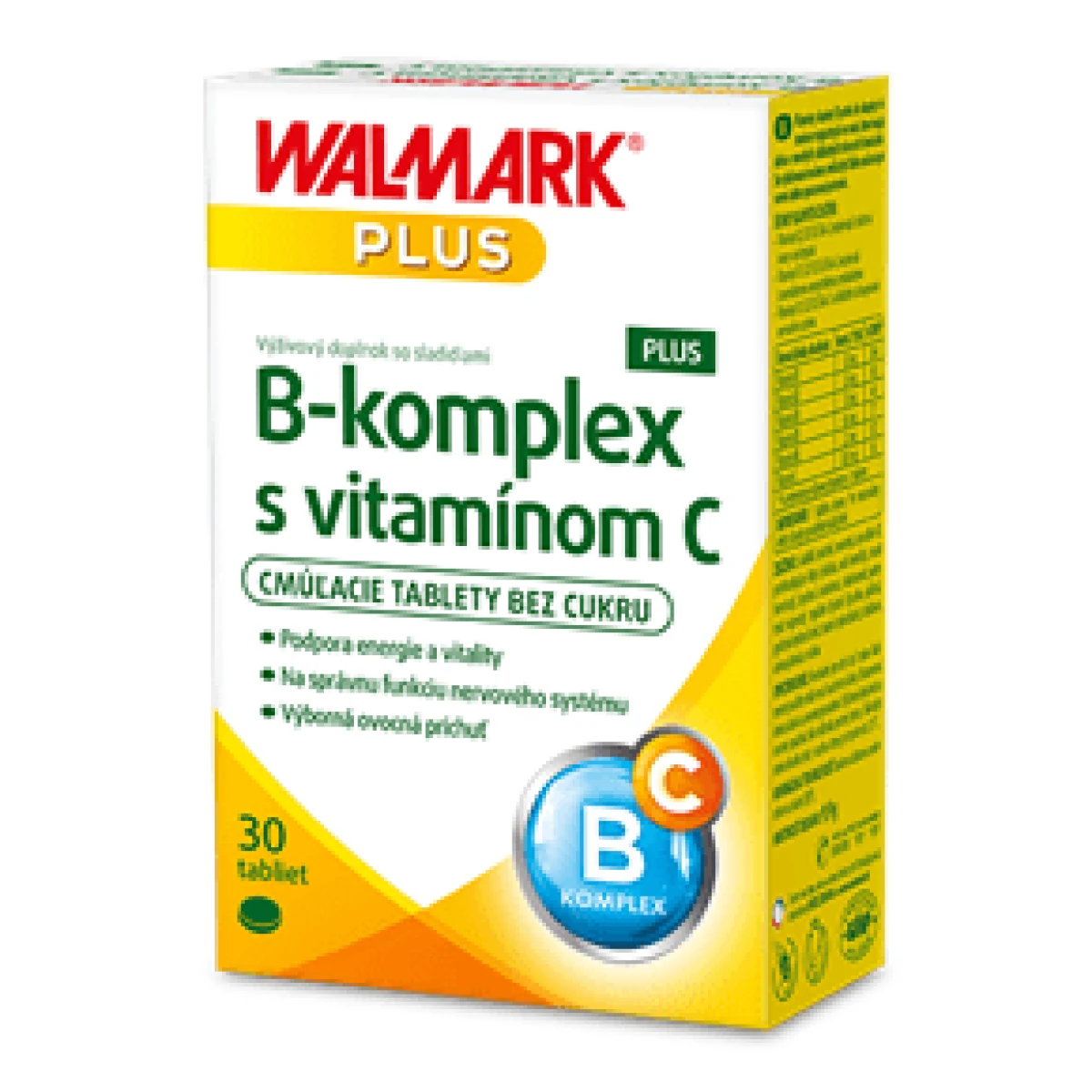 WALMARK B-komplex PLUS s vitamínom C 30 cmúľacích tabliet · záber 1