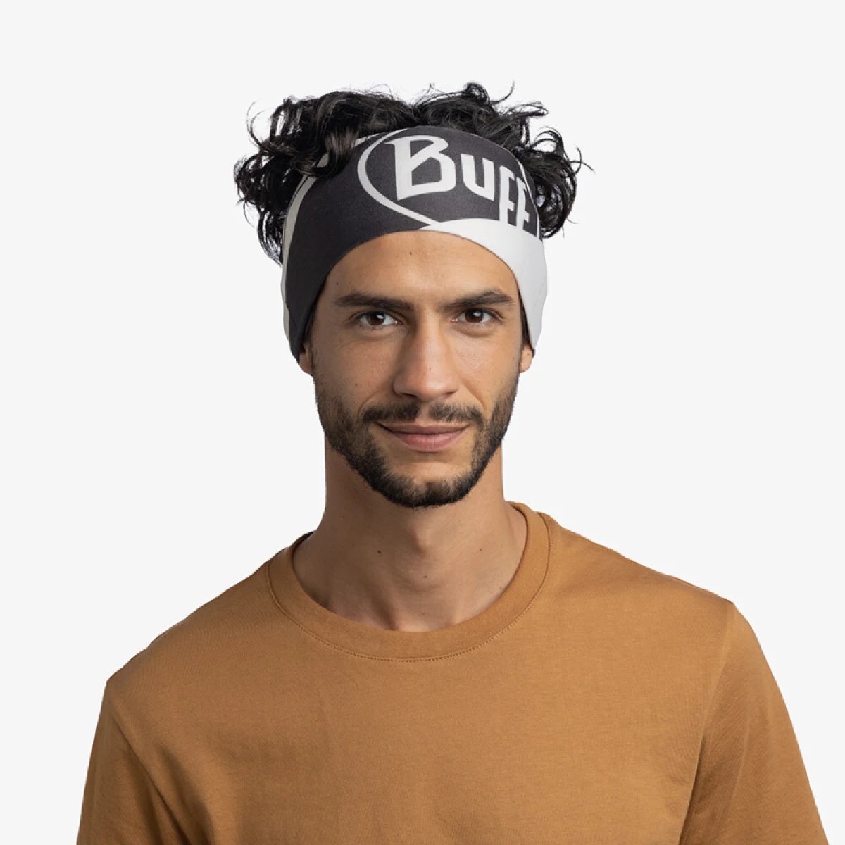 Čelenka BUFF COOLNET UV® WIDE HEADBAND ARTHY GRAPHITE · záber 4