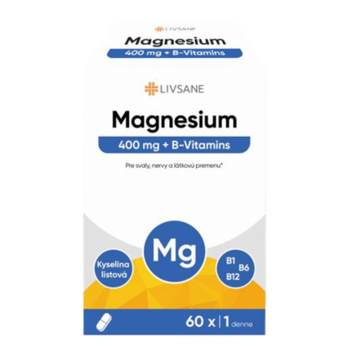 LIVSANE Magnézium 400 + B vitamíny 60 tabliet · záber 2