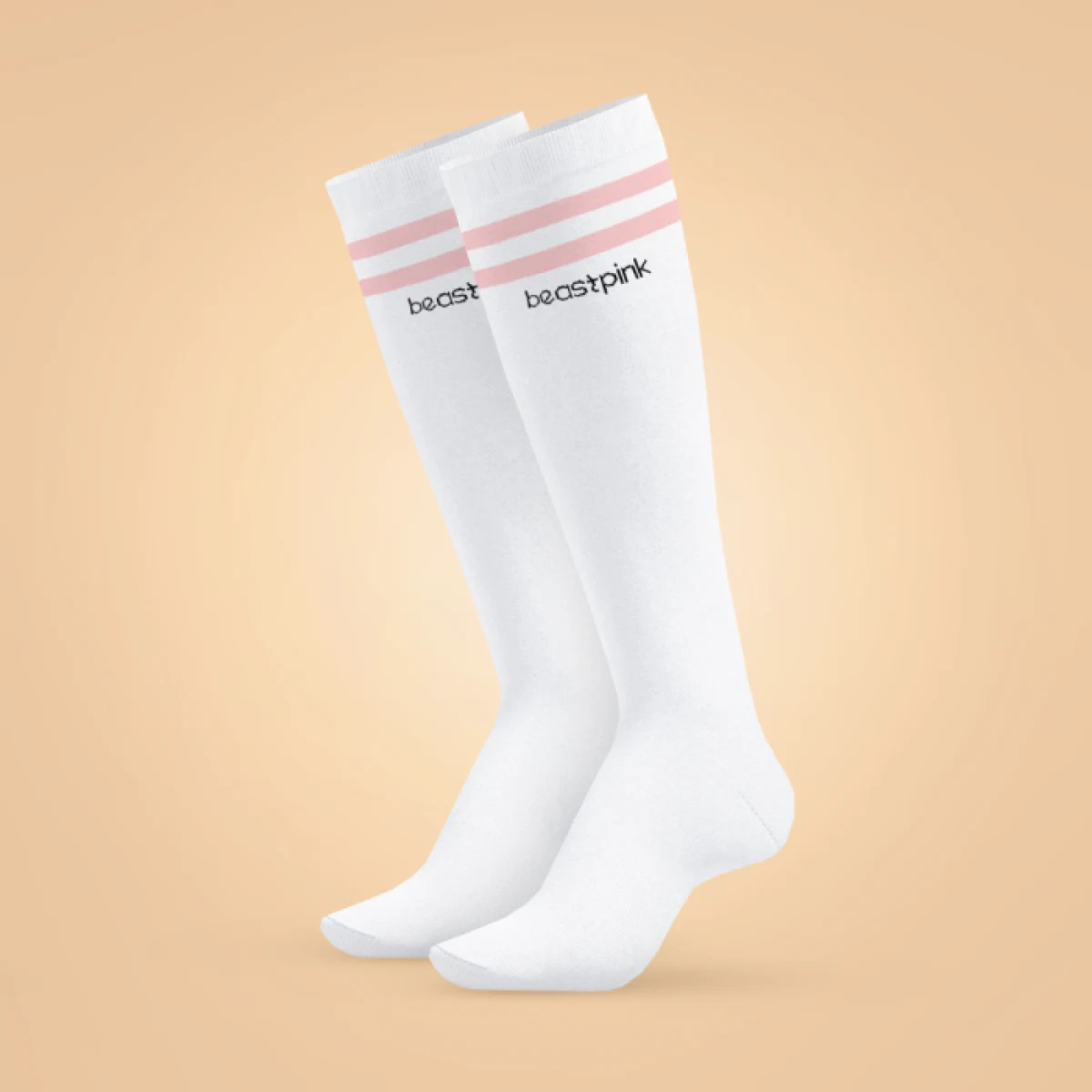 Чорапи High Socks White - BeastPink - Размер: S | Тегло: 0,07 g | Опаковка: 250 · záber 1