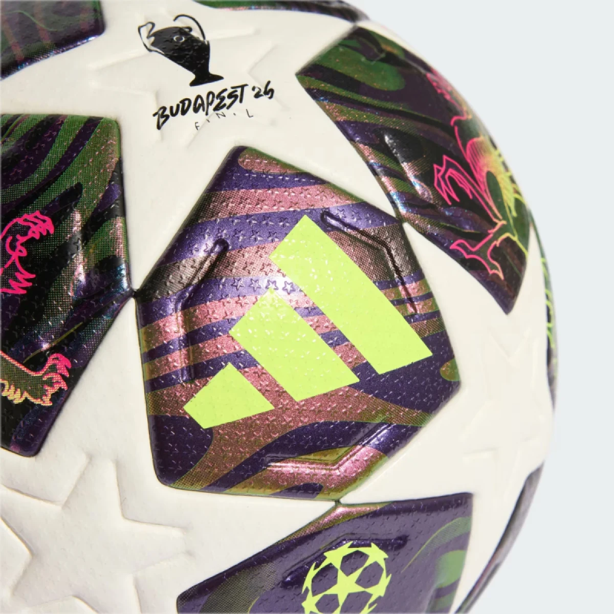 Futbalová lopta ADIDAS UCL PRO F DPURPL WHITE SYELLO · záber 4