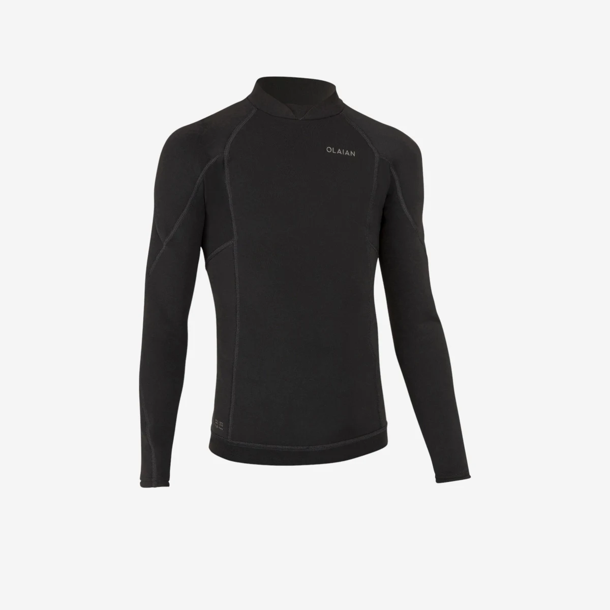 DECATHLON Chlapčenské tričko s UV ochranou 900 dlhý rukáv čierne 12-13 r (151-160 cm) · záber 1