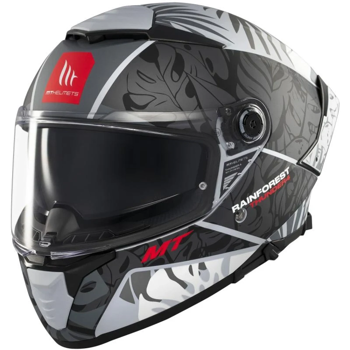 MT Helmets Thunder 4 SV Rainforest černo-bílá - Velikost: 57-58 | Barva: Biela · záber 1