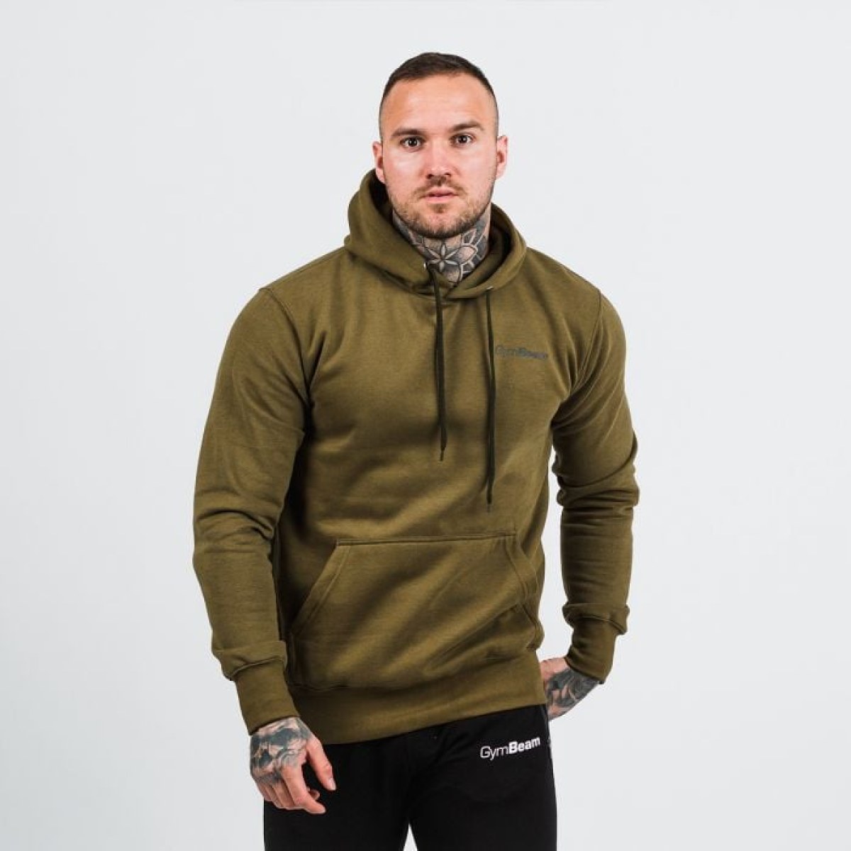 GymBeam Mikina Athlete Military Green Black L · záber 1