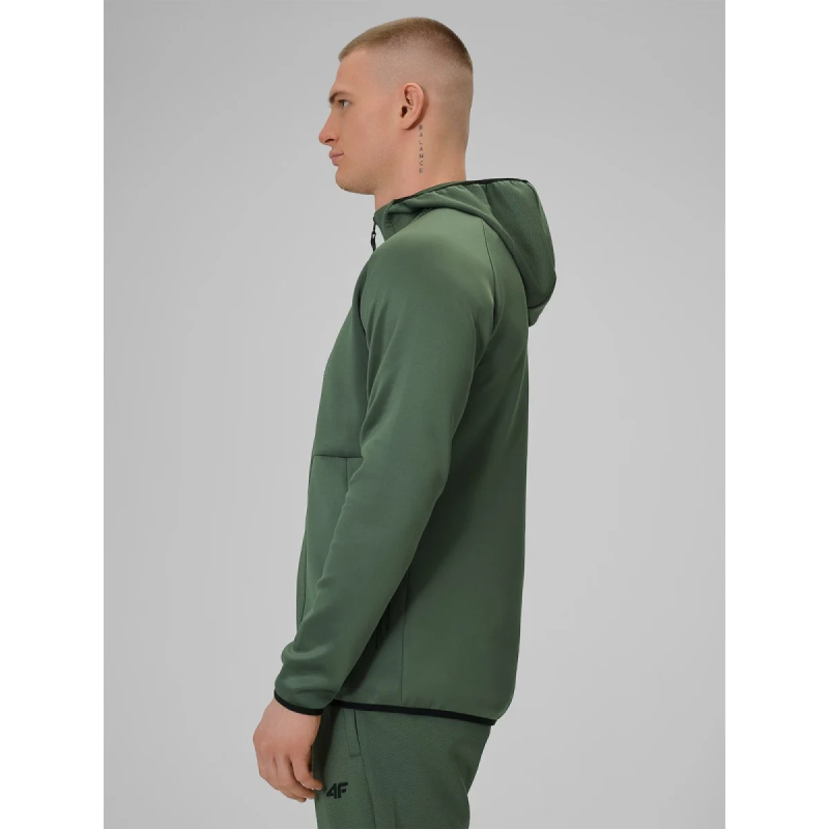 Pánska bežecká mikina 4F SWEATSHIRT FNK M627-43S-KHAKI · záber 3