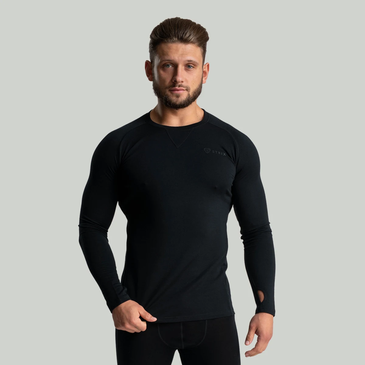 STRIX MERINO I Long Sleeve Tee Black - Veličina: XXL | Boja: Crna | Težina: 0,34 g | Pakiranje: 40 · záber 1