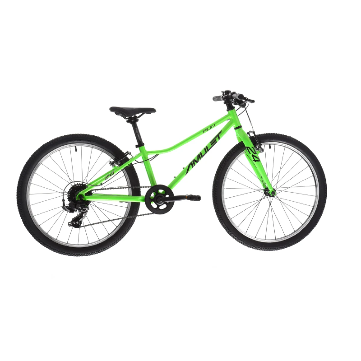 Juniorský horský bicykel AMULET 24 Fun SH, green black - Farba: čierna | Pohlavie: Junior · záber 5