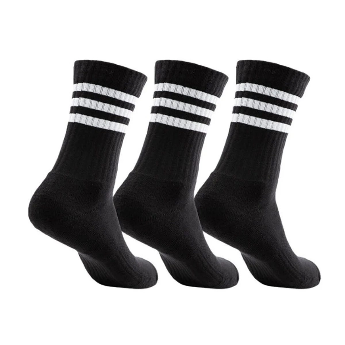 Ponožky ADIDAS 3S C SPW CRW 3P BLACK WHITE · záber 3