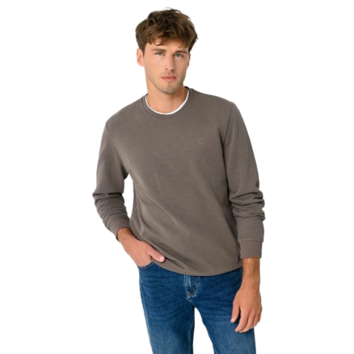 Pánska mikina VOLCANO B-LORENC-102M-BEIGE MEL · záber 1