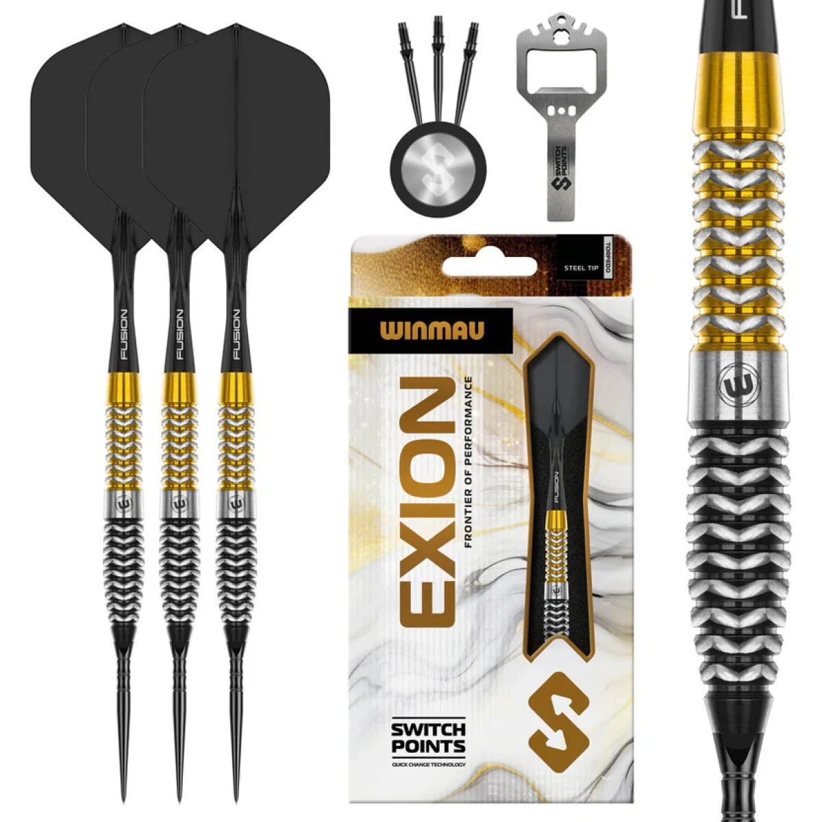 dart szett Winmau Exion Torpedo Switch Point 90%, 22g · záber 1