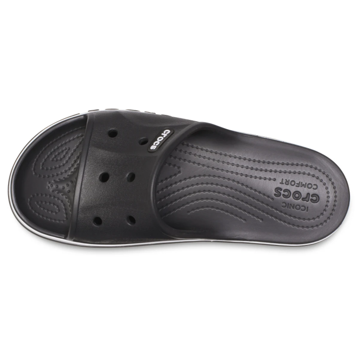 Pantofle (plážová obuv) CROCS Bayaband Slide U black white · záber 3