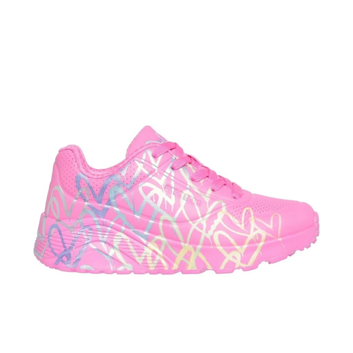 Dievčenská rekreačná obuv SKECHERS Uno Lite Metallic Joy Jr hot pink · záber 3