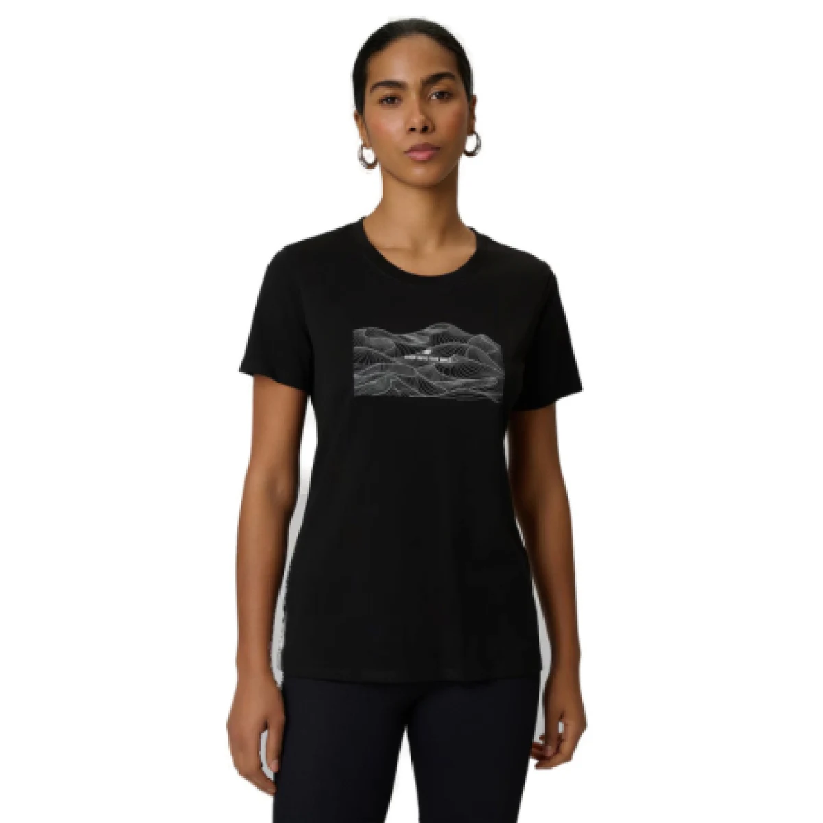 Dámské turistické tričko s krátkým rukávem 4F TSHIRT F2785-20S-DEEP BLACK · záber 1