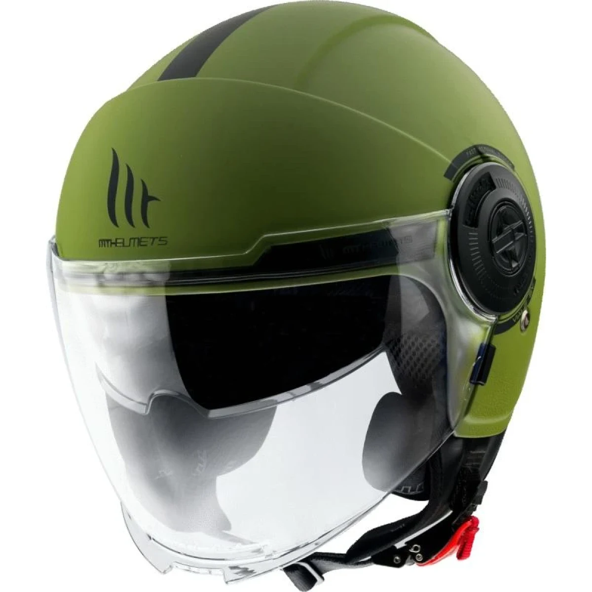 MT Helmets Otevřená přilba na motorku Viale SV S zelená matná - Velikost: 53-54 | Barva: Zelená · záber 1