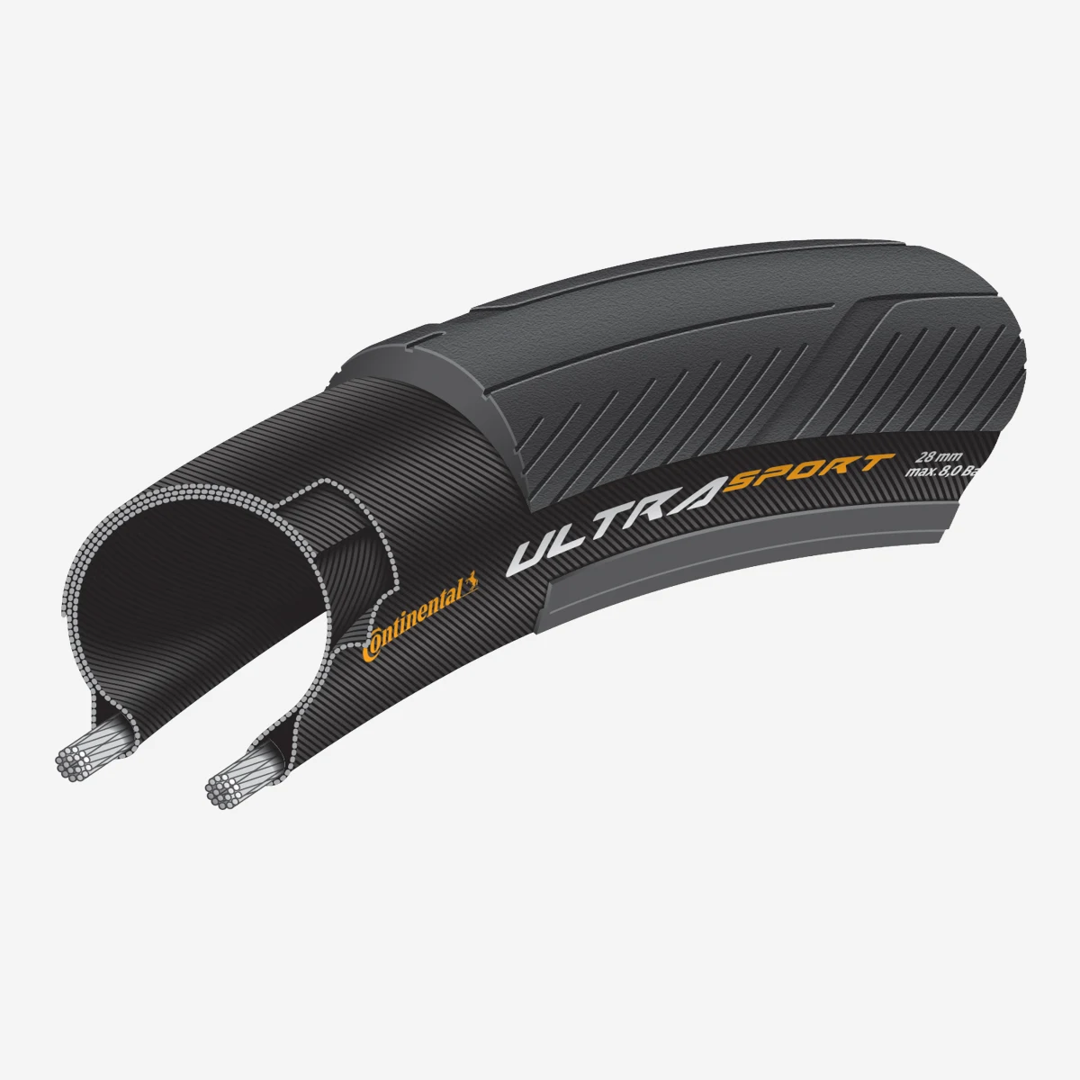 CONTINENTAL CONTINENTAL Ultra Sport III 700x28 cestný plášť kevlar čierny bez · záber 2