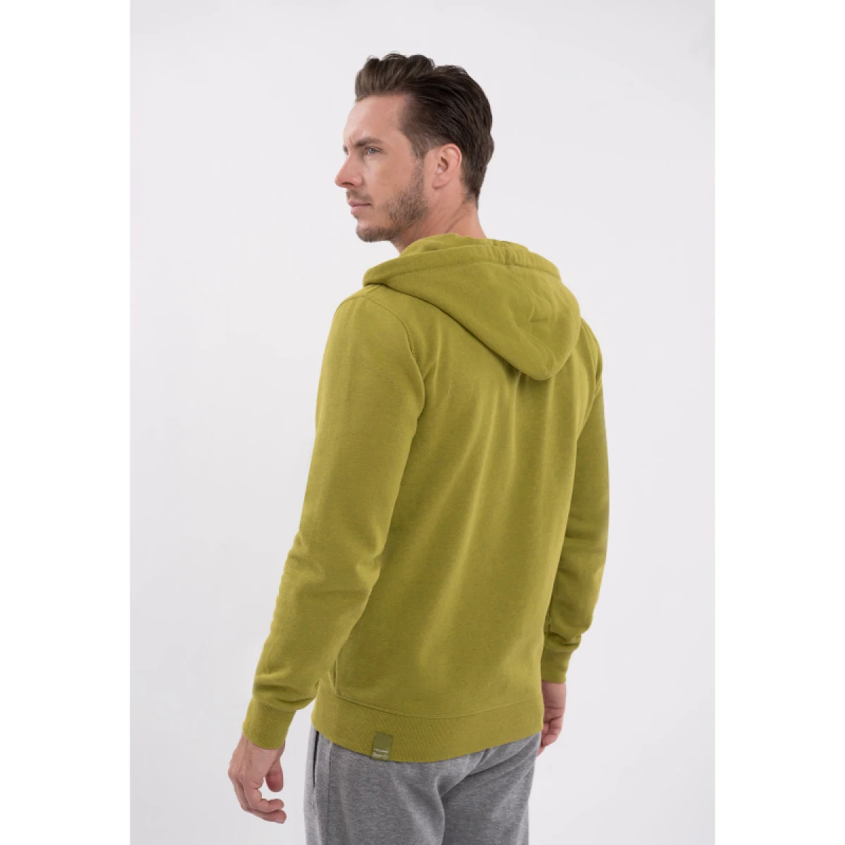 Pánská zateplená mikina se zipem VOLCANO B-STAR-301M-LIME MEL · záber 5