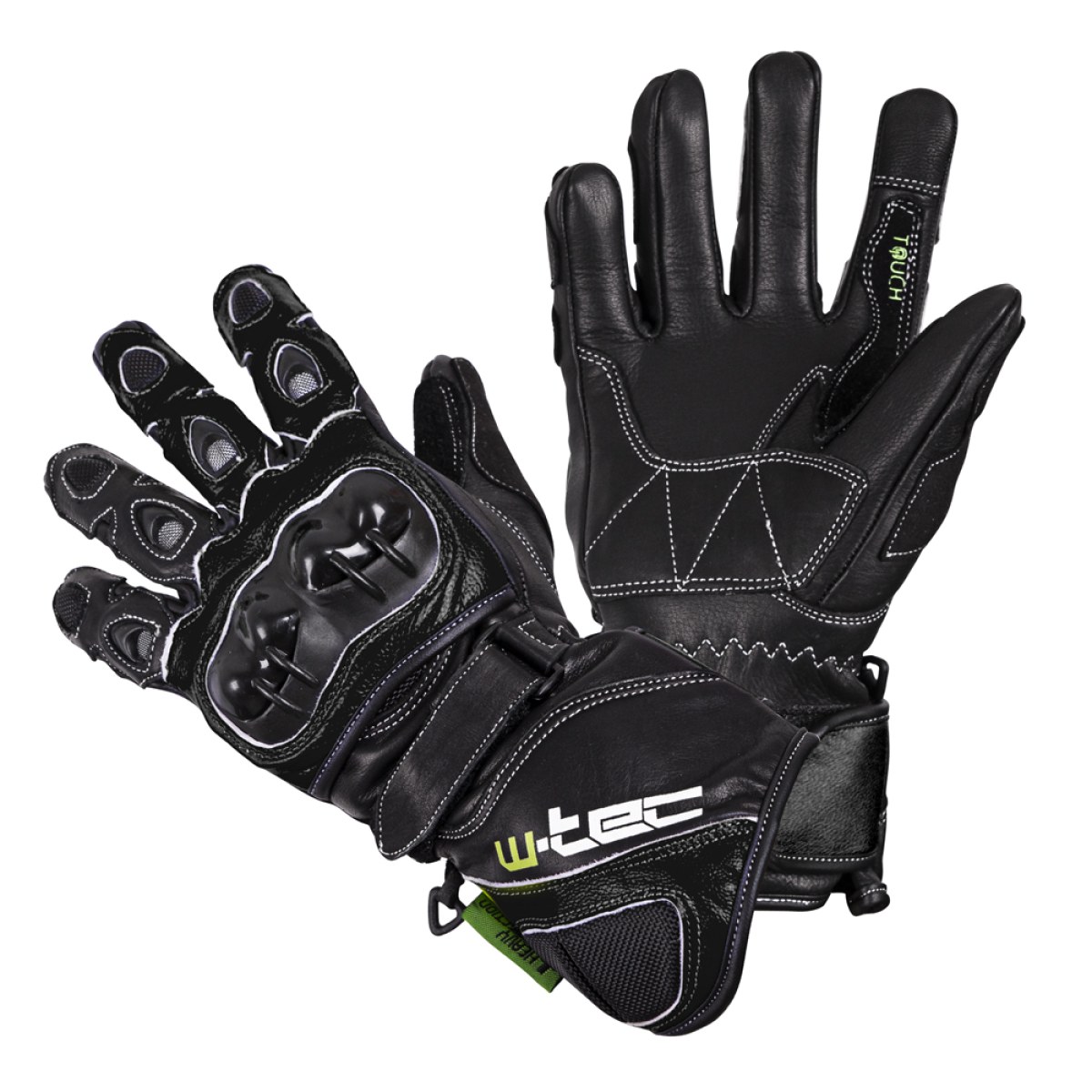 Motocyklové rukavice W-TEC Supreme EVO - Veľkosť: XL | Farba: Čierna · záber 1