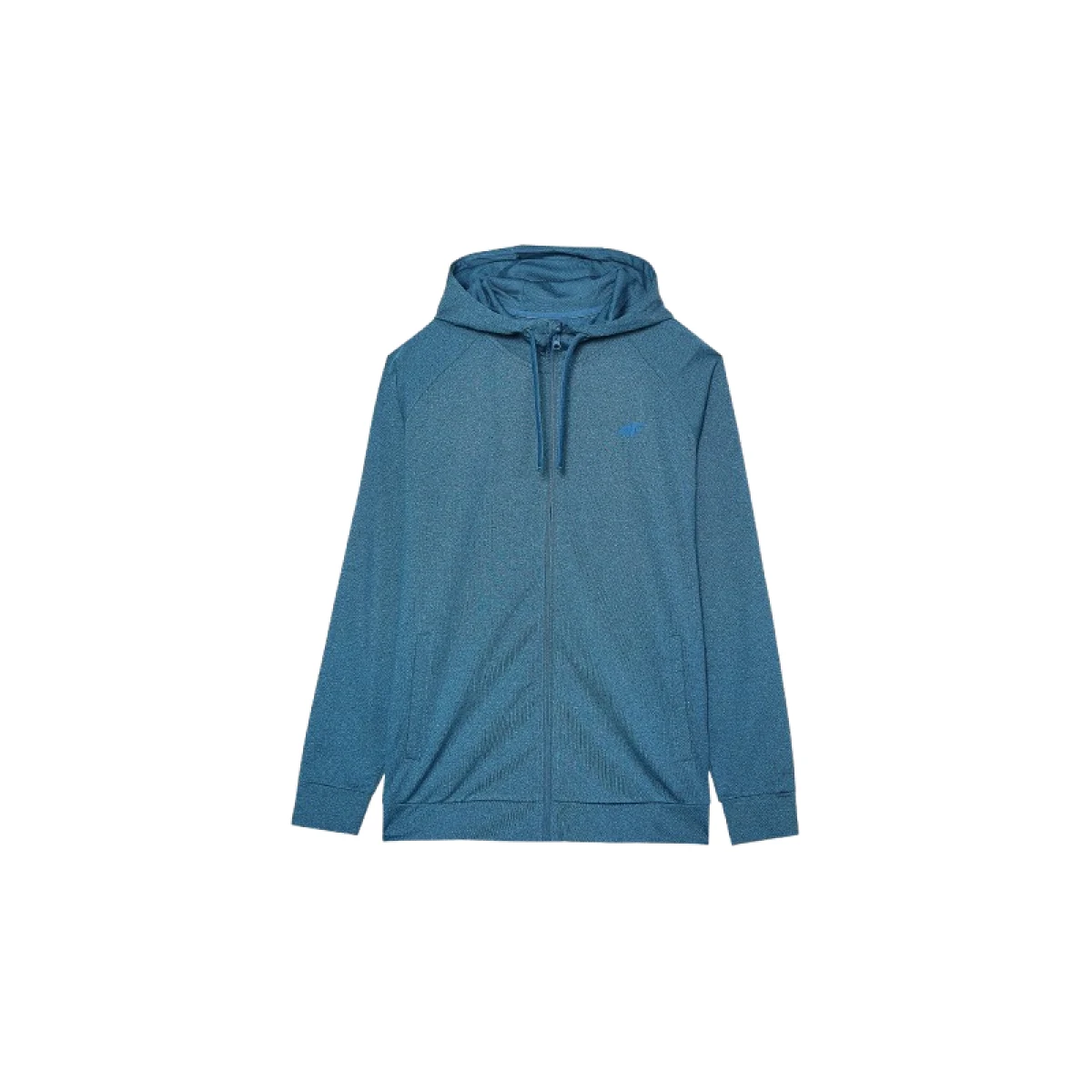 Pánská tréninková mikina se zipem 4F SWEATSHIRT FNK-WAW24TFSWM404-46M-TEAL MELANGE · záber 5