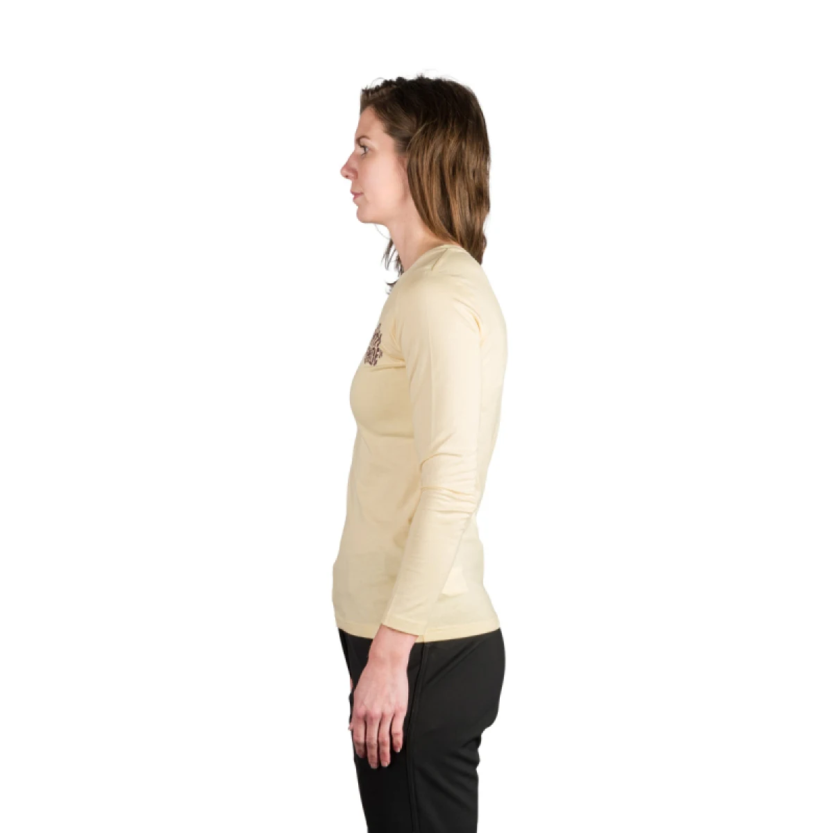Dámské turistické tričko s dlouhým rukávem NORTHFINDER HAILIE-529creamwhite · záber 4