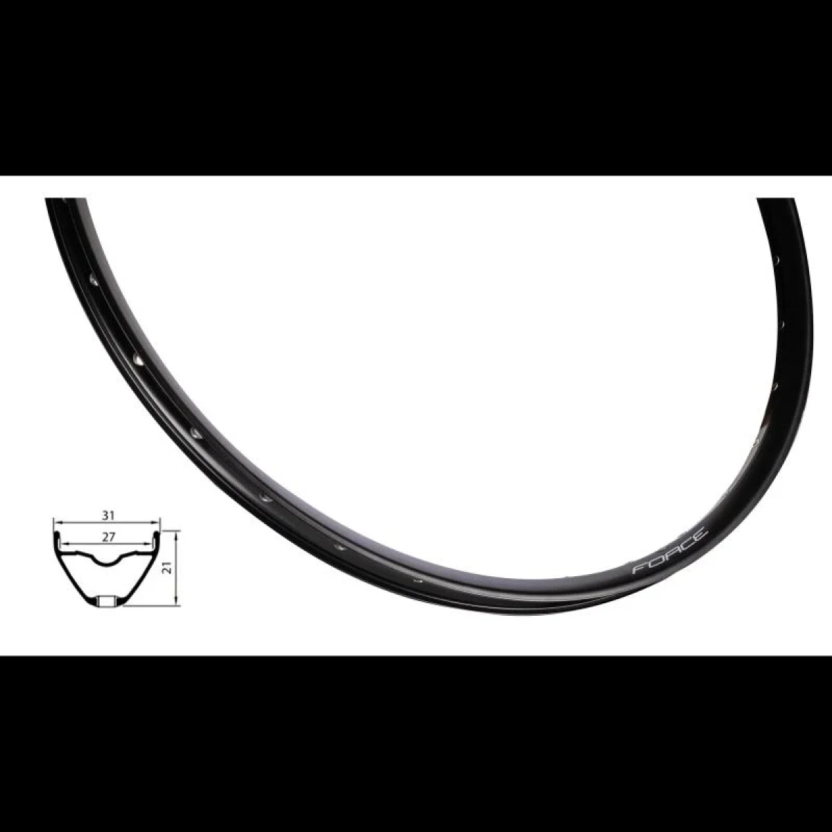 FORCE XC DISC 622x27, 28děr, černý · záber 1