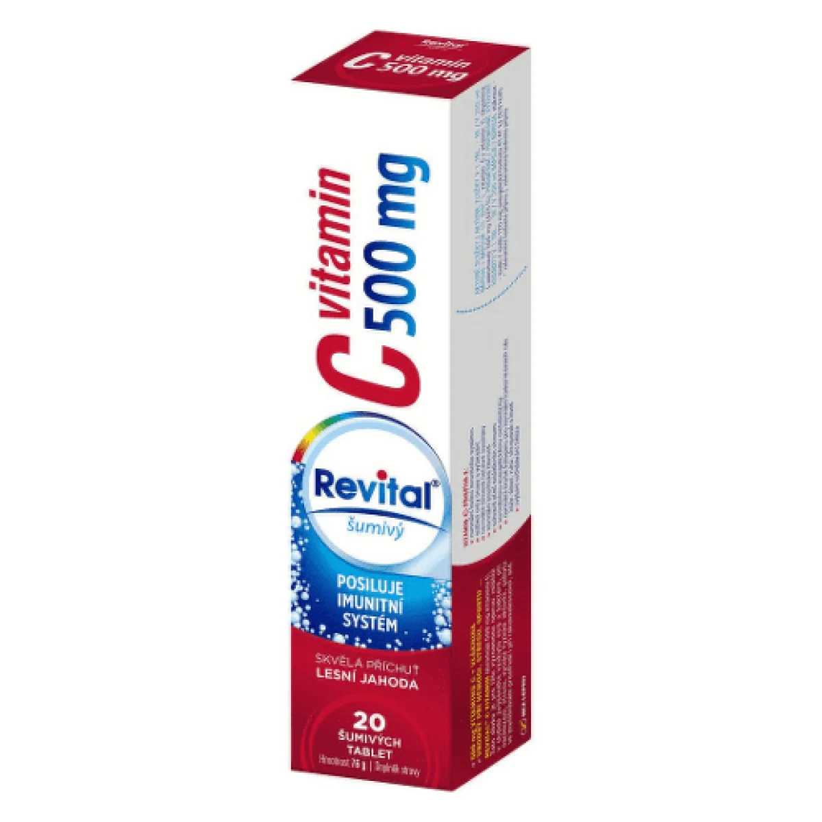 Revital Vitamín C 500 mg lesná jahoda 20 šumivých tabliet · záber 1