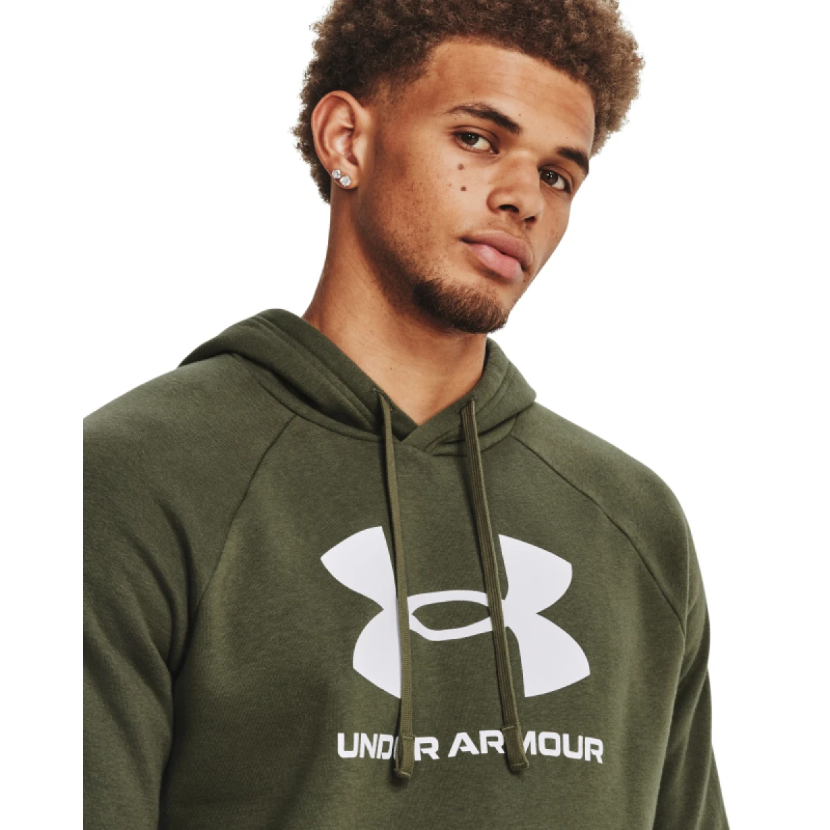 Pánská zateplená mikina s kapucí UNDER ARMOUR UA Rival Fleece Logo HD-GRN · záber 2