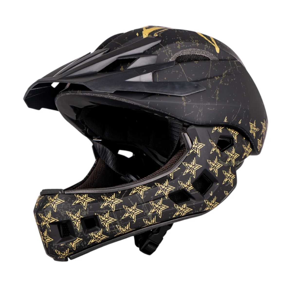 Detská downhill prilba W-TEC Delgada Farba Golden Stars, · záber 5