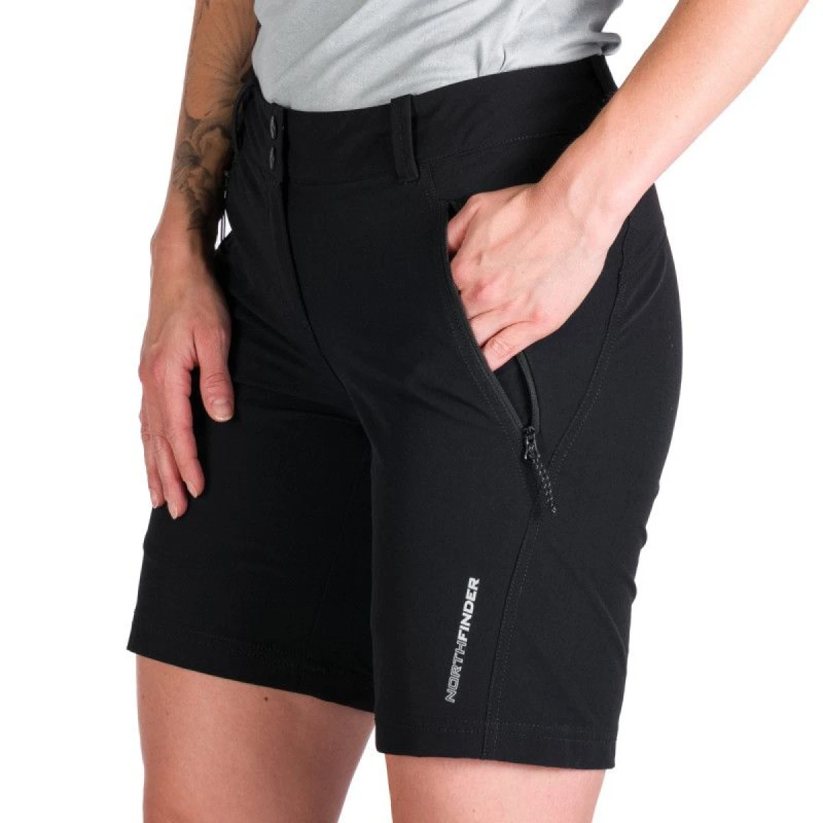 Dámské turistické kraťasy NORTHFINDER GLENDA-269-black · záber 5