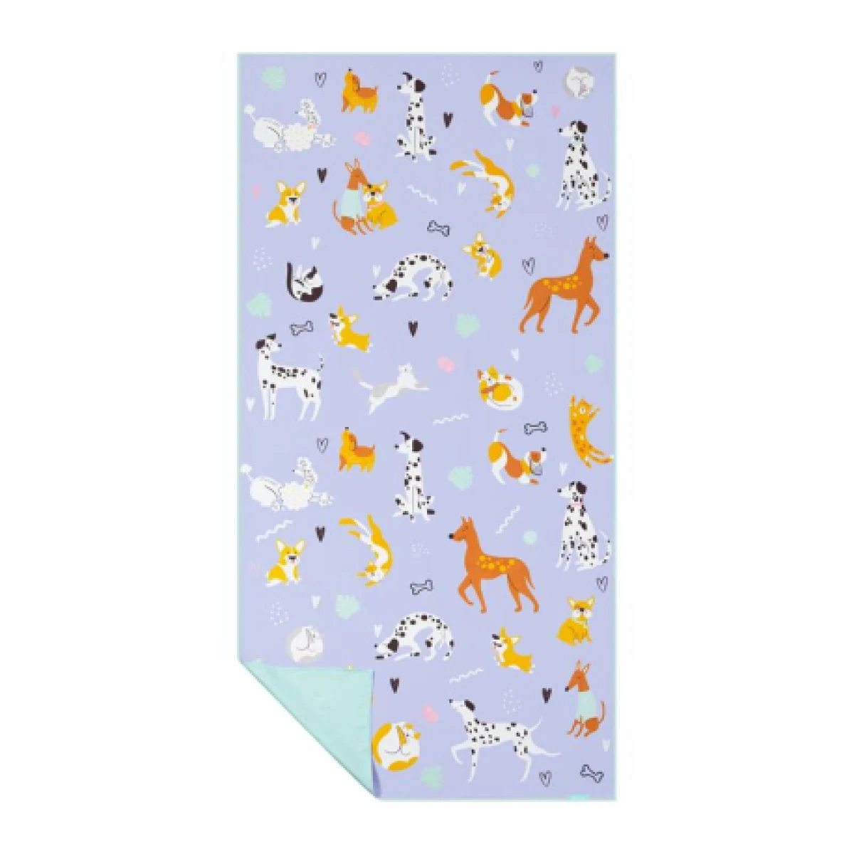 Detský uterák SPOKEY KIDDY Rychleschnoucí sportovní ručník, 80 x 160 cm, pejsci · záber 1