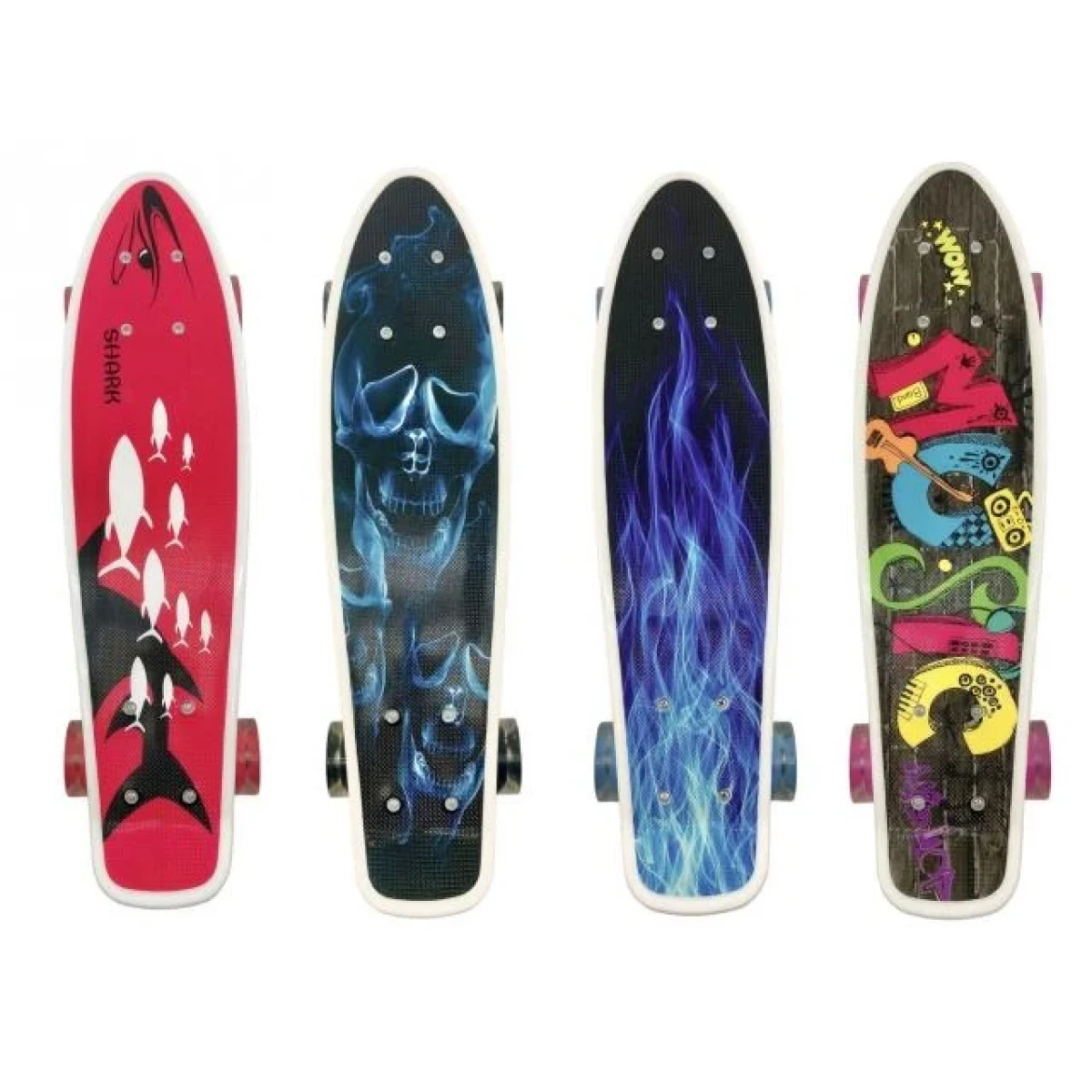 GGV Grafitti 2598 s LED kolečky Pennyboard · záber 1