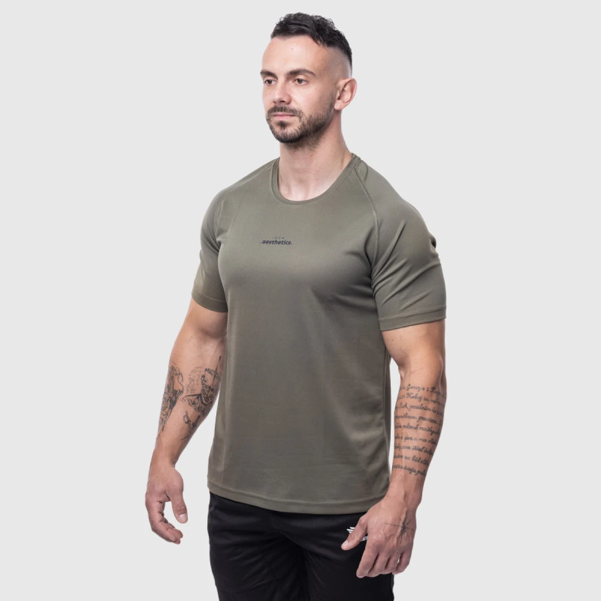 Pánske športové tričko Iron Aesthetics Training, zelené · záber 5