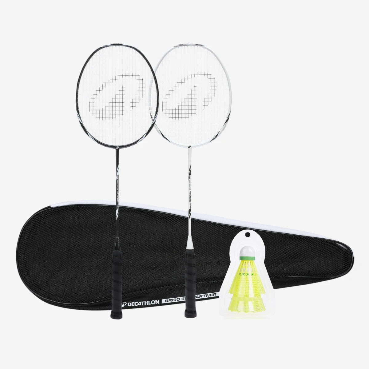 KUIKMA Súprava bedmintonových rakiet BR Sensation 500 bielo-čierna bez · záber 1