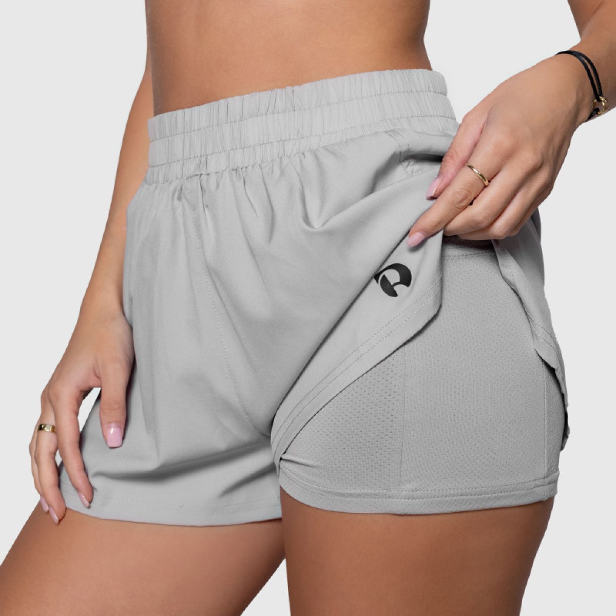 Dámske šortky Iron Aesthetics Athletic 2in1, sivé · záber 1
