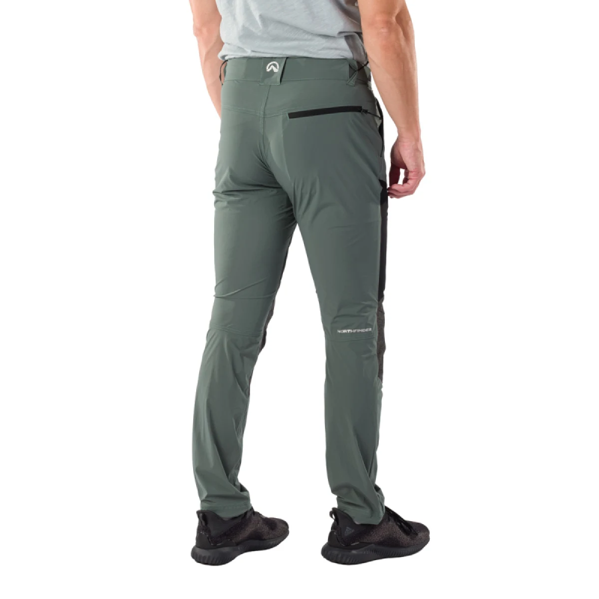 Pánske turistické nohavice NORTHFINDER SILVESTRE-680greengreyblack · záber 4
