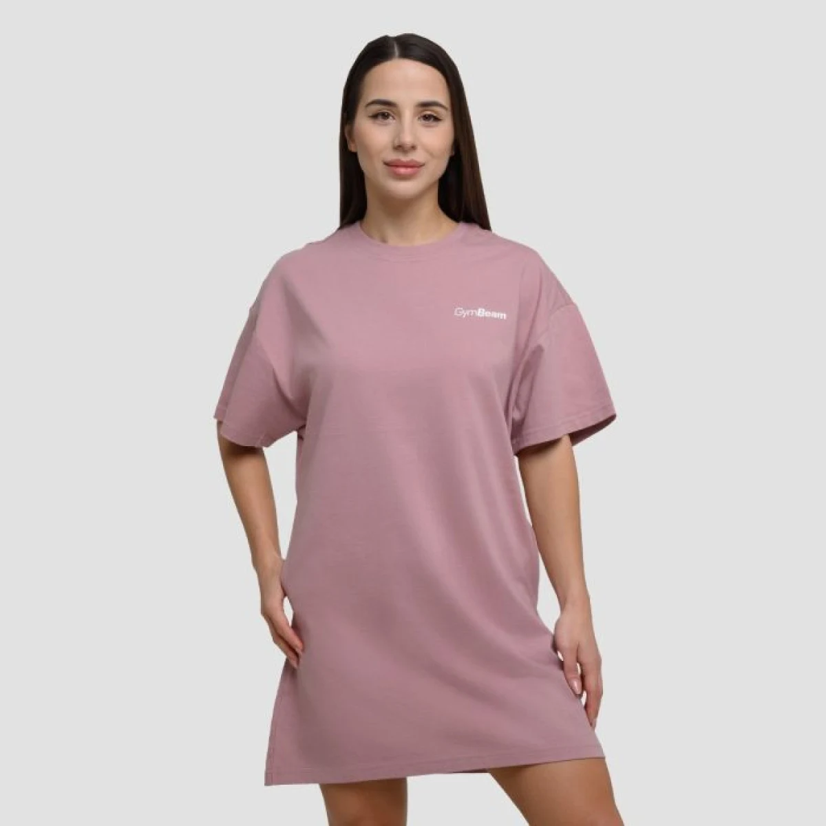 Дамска рокля-тениска Agile T-Shirt Dress Woodrose - GymBeam · záber 1