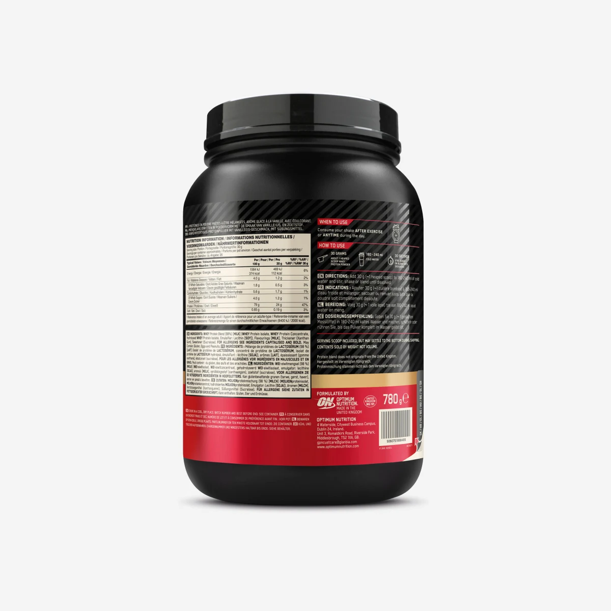 OPTIMUM NUTRITION ON Gold Standard 100 % srvátkový proteín s príchuťou vanilky 780 g bez · záber 2