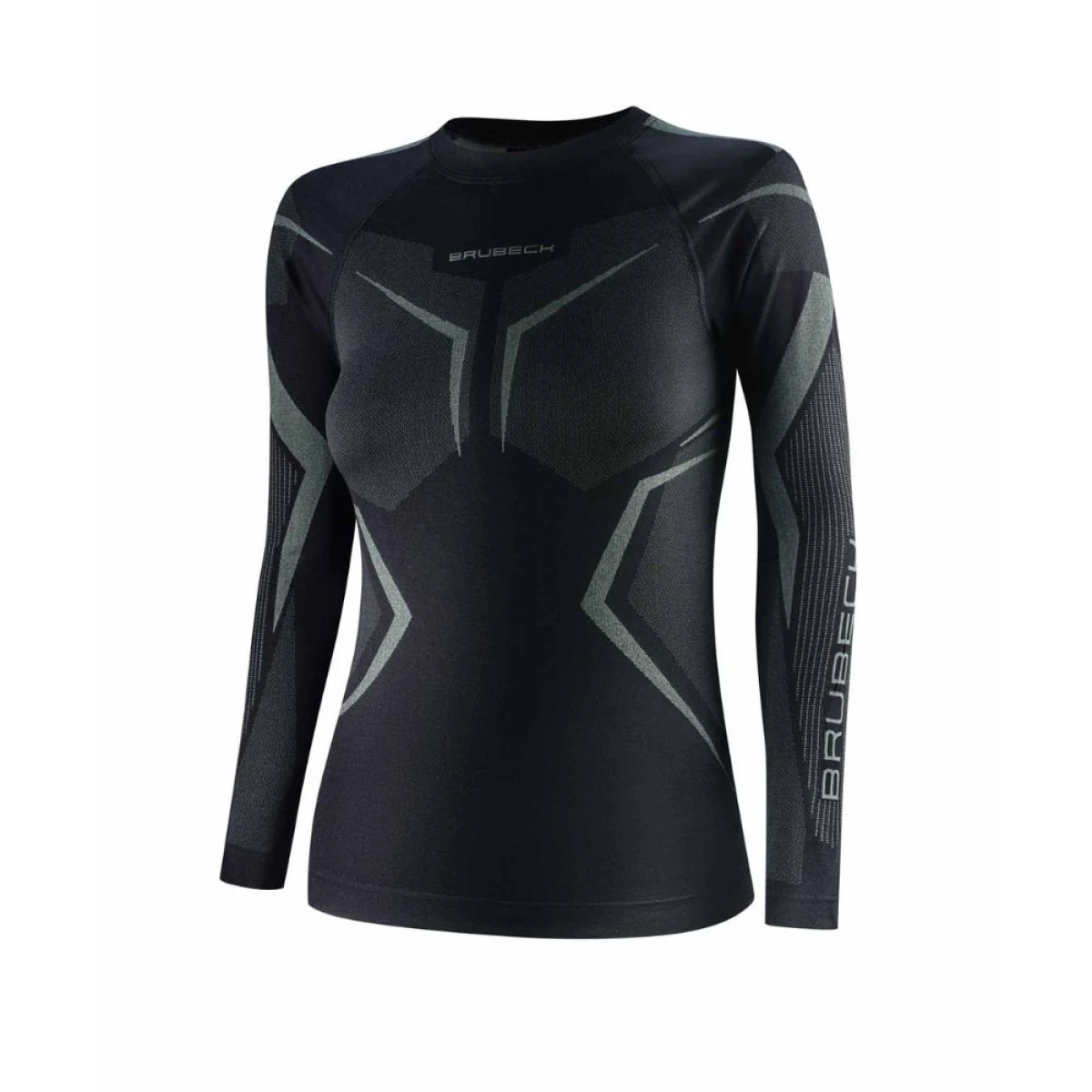 Brubeck Dry s dlouhým rukávem LS1736W BLACK / GRAPHITE - M - Veľkosť: M | Farba: čierna · záber 3