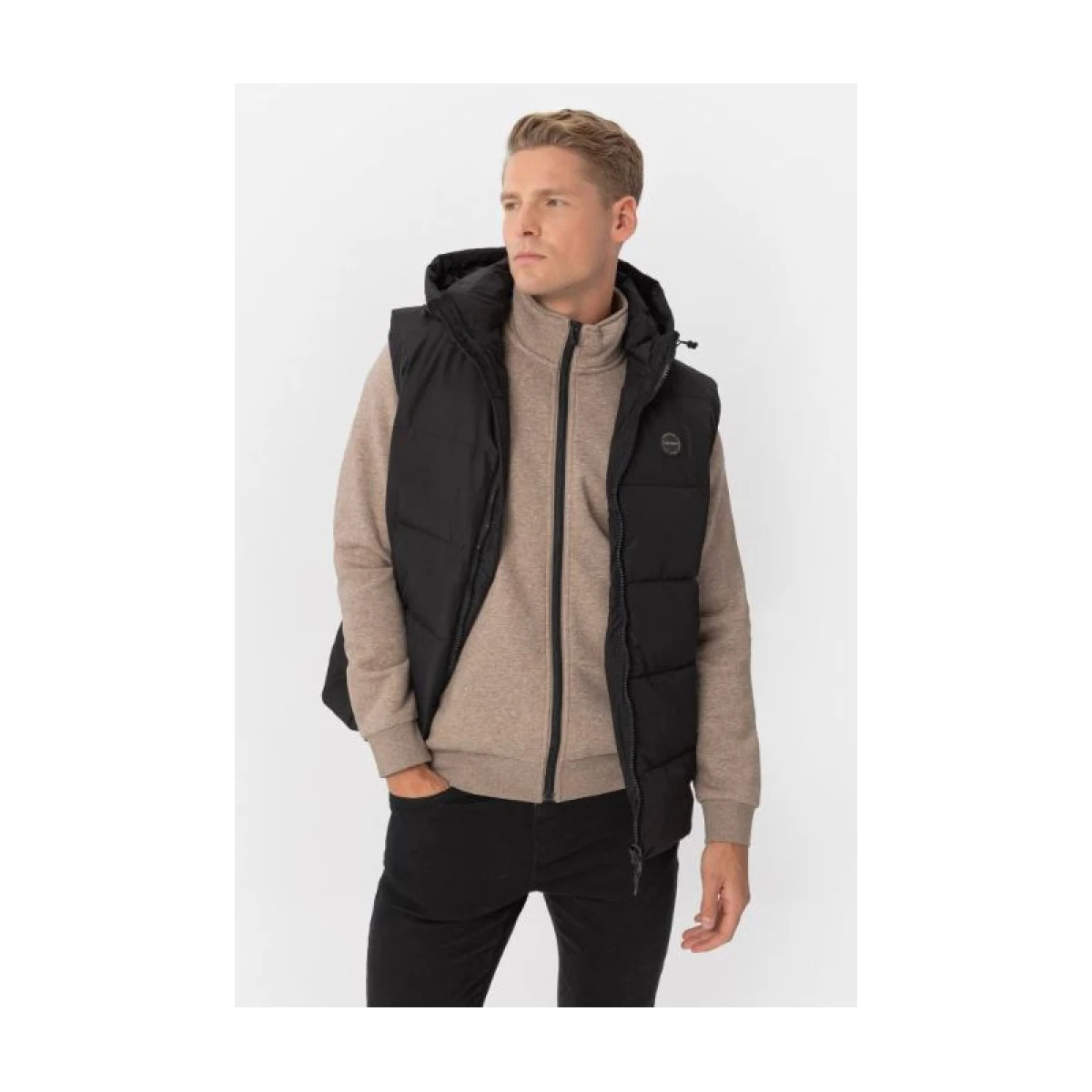 Pánská mikina se zipem VOLCANO B-LIPSO-102M-BEIGE MEL · záber 2