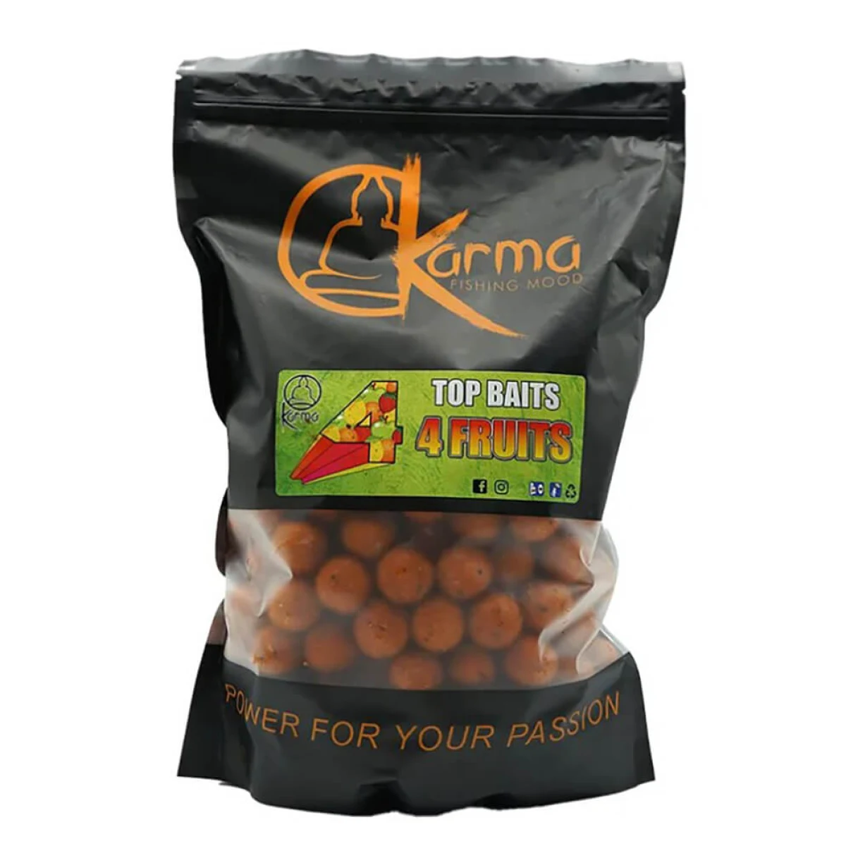 KARMA Top Bait 4 Fruit, 1 kg priemer 24 mm · záber 1