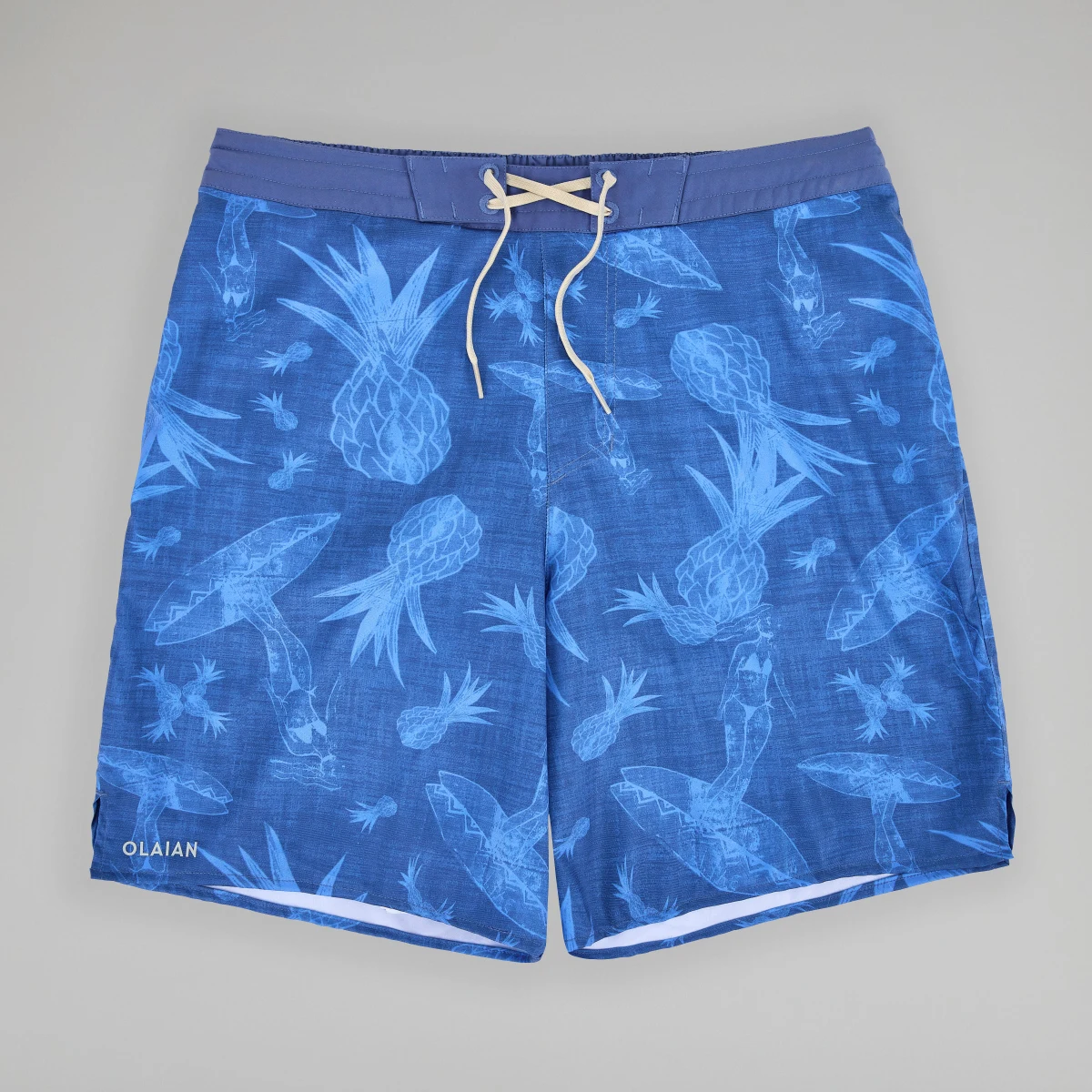 DECATHLON Pánske boardové šortky 100 Surfergirl dlhé modré S · záber 2