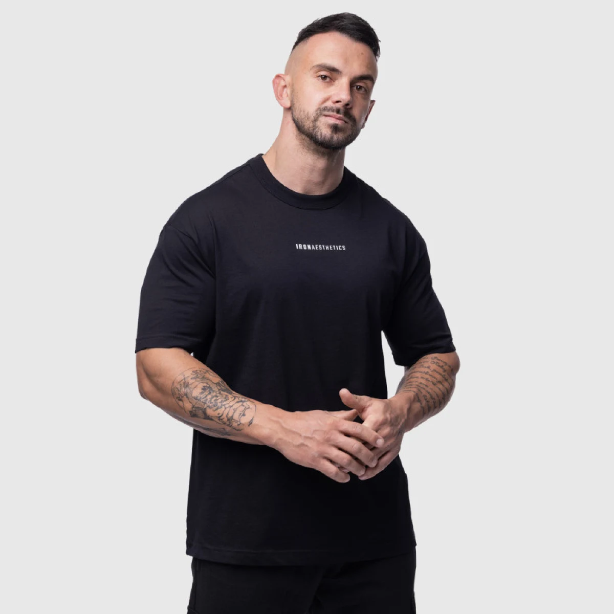Oversize tričko Iron Aesthetics Vibe Tee, čierne · záber 5