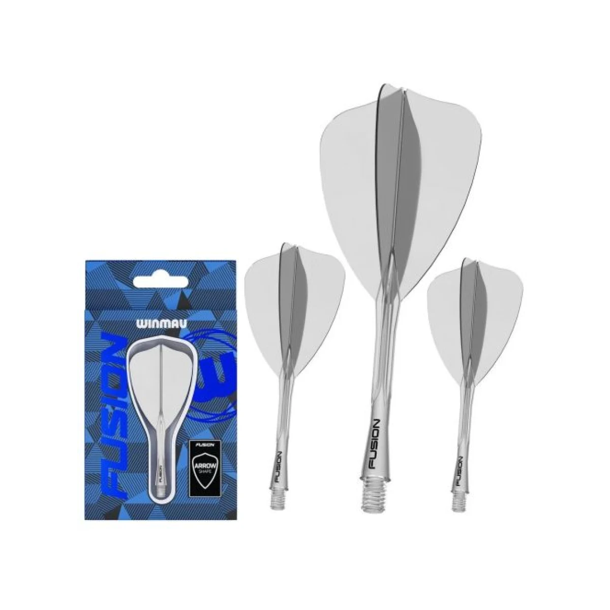 Darts toll és szár egyben Winmau Fusion Arrow toll és rövid szár, átlátszó · záber 2