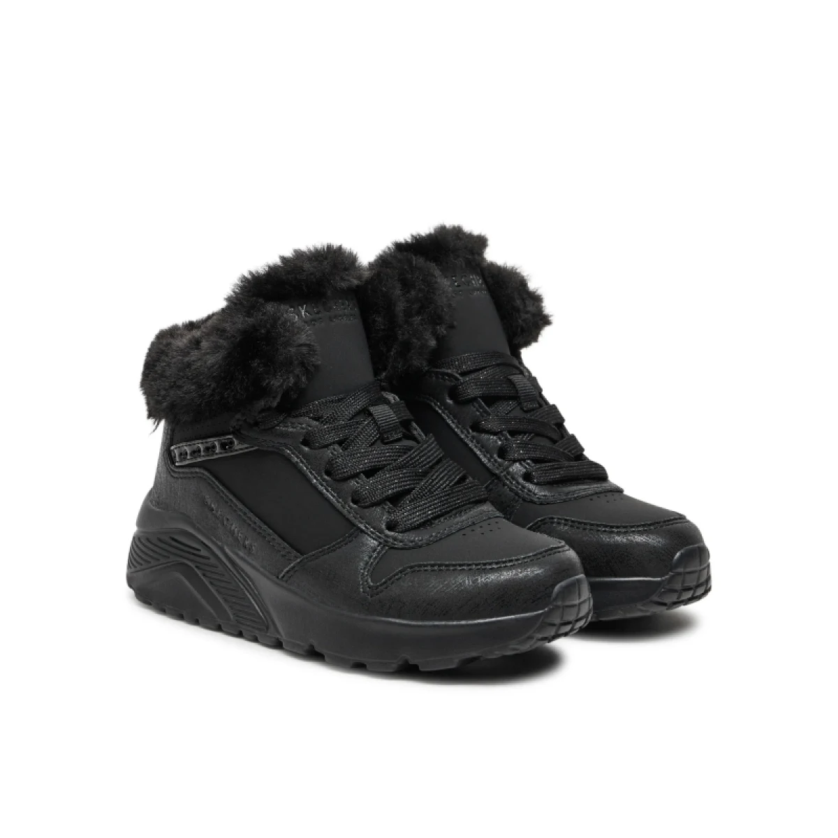 Dětské kotníkové zimní boty SKECHERS Uno Lite Comfurt Collar black black · záber 2