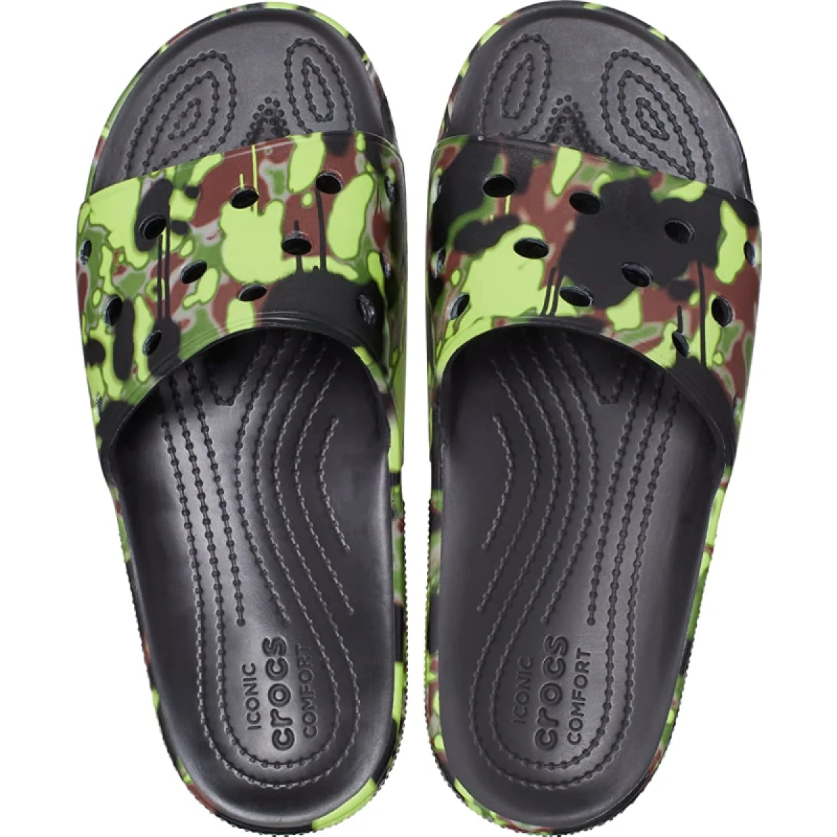 Pantofle (plážová obuv) CROCS Classic Crocs Spray Camo Slide black · záber 5