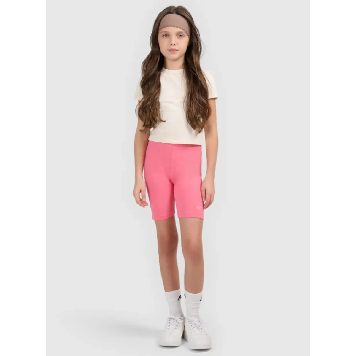 Dievčenské kraťasy 4F JUNIOR SHORT TIGHTS CAS F028-54S-PINK · záber 5