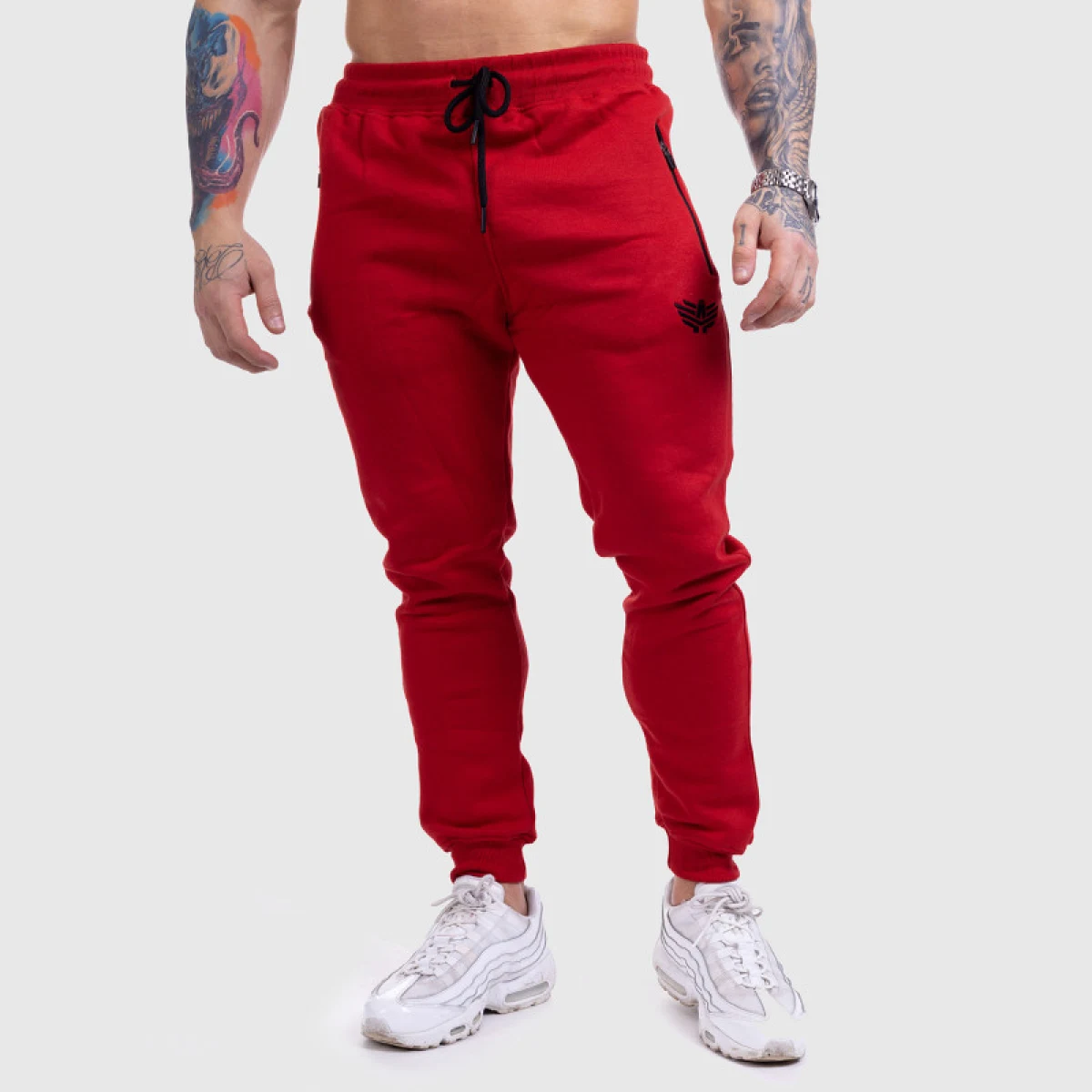 Jogger tepláky Iron Aesthetics Round, červené · záber 1