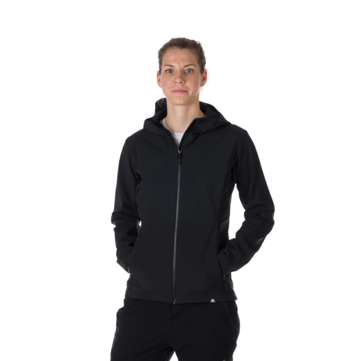 Dámská turistická softshellová bunda NORTHFINDER JANESSA-269-black · záber 2